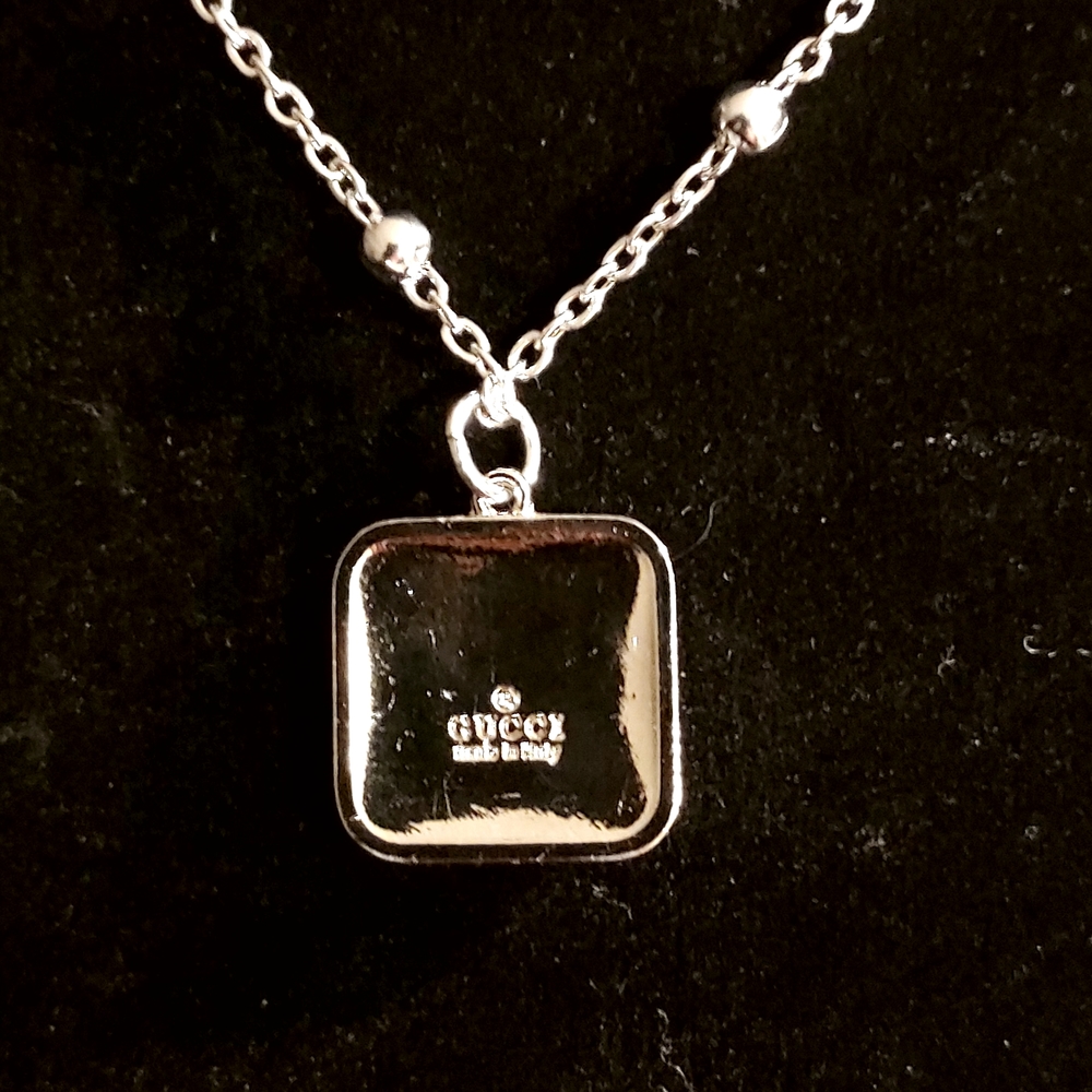 Upcycled Designer Brand Elegant Silver Pendant Necklace #13 - Picture 2 of 2